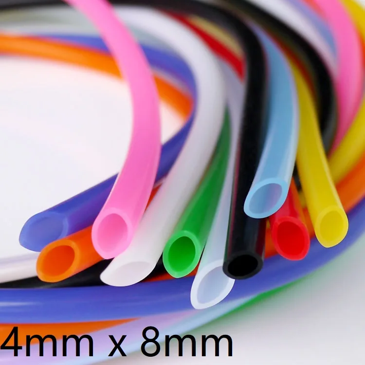 

Colorful Flexible Silicone Tube ID 4mm x 8mm OD Food Grade Non-toxic Drink Water Rubber Hose Milk Beer Soft Pipe Connector