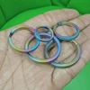 Pure Titanium Split Ring Keyring Double Loop Key Chain Round TC4 Keychain EDC Outdoor Camping Gadgets J205 dropshipping ► Photo 3/6