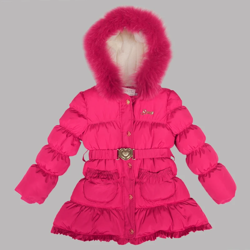 

Girl 100% Down Winter Jackets Coat For 6 Age Long Extra Thick Warm Children's winter Clothing Outerwear &Coats Down Jacket 019