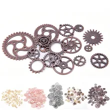 

DIY Jewelry Accessories 100g Vintage Steampunk Metal Mixed Clock & Gears Cog Wheel Charms Pendant Sets Making Findings 12-40mm