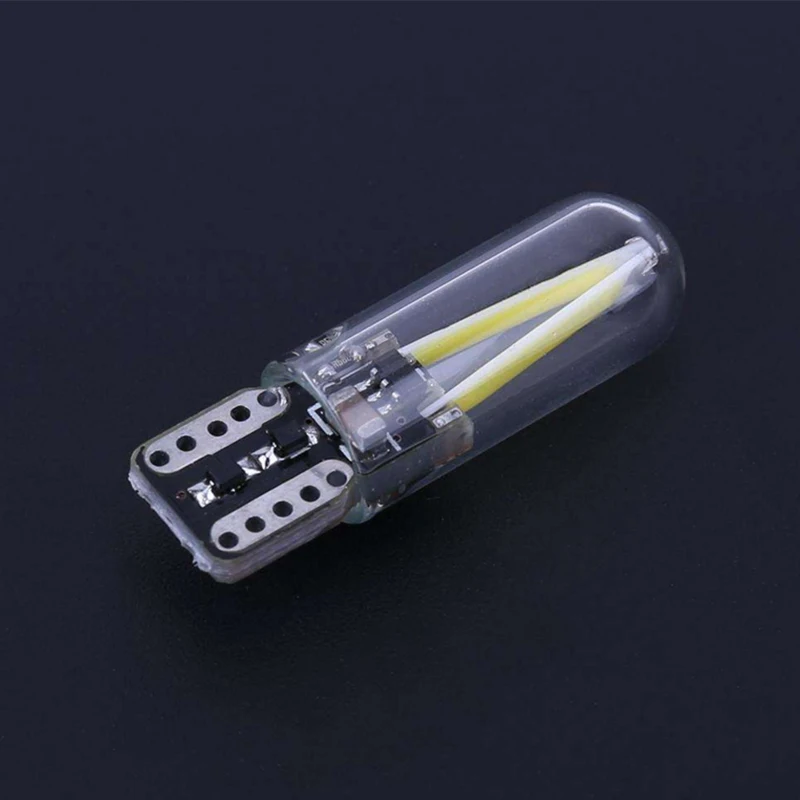Светодиодная лампа W5W T10 led drl для салона автомобиля SMD 194 168 COB стеклянная
