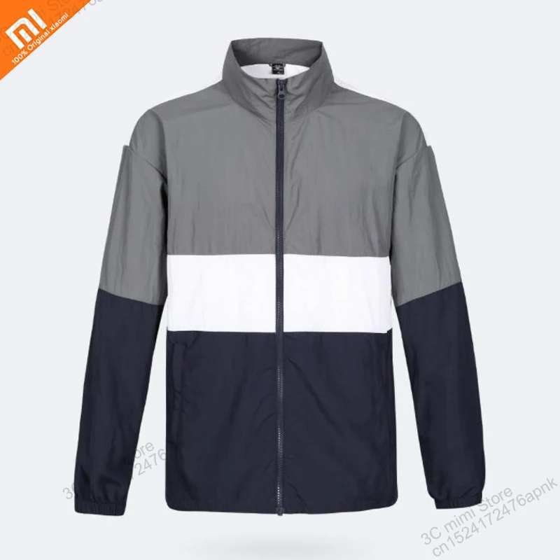 

Xiaomi Mijia men's trend color matching sports jacket reflective water-repellent printing light comfortable men's jacket smart