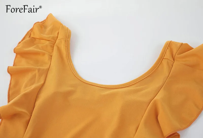 Forefair Sexy Backless Dress 2019 Women Summer Dresses Vestidos Ladies Sundress Sleeveless Ruffle Yellow black Tank Mini Dress (1)