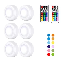 13 цветов RGBW светодиодный ночник беспроводной пульт дистанционного управления Питание от батареи сенсорный датчик под шкаф светильник s для кухни настенный светильник