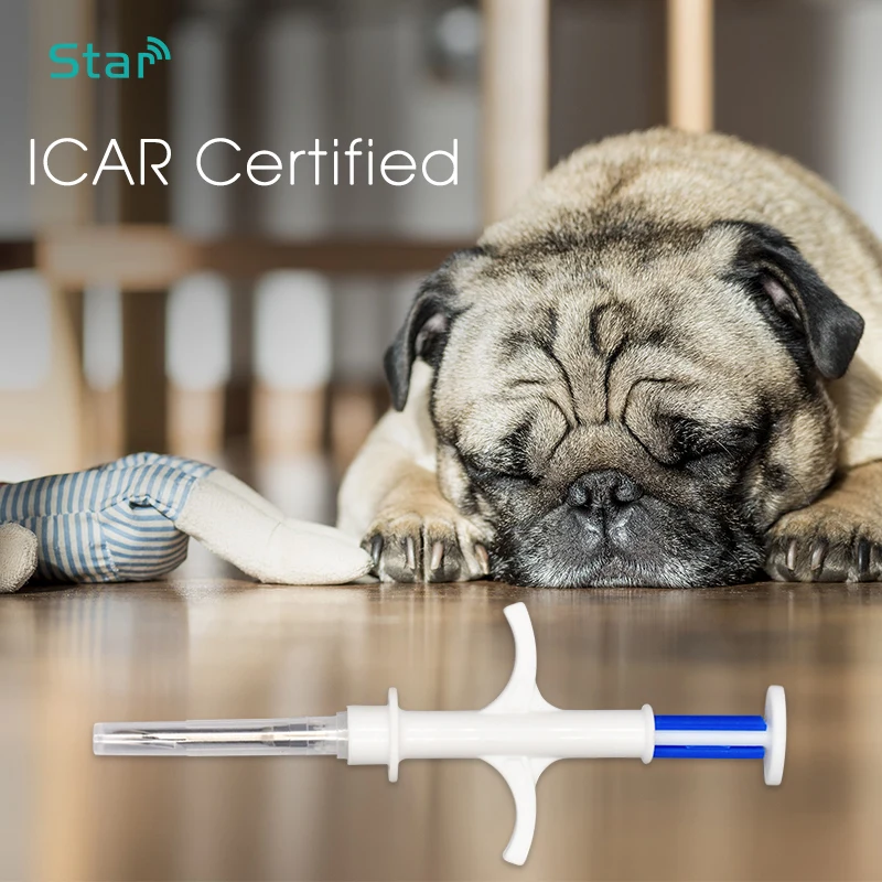 

Pet Microchips 2.12*12mm 1.4*8mm 1.25*7mm rfid fdx-b syringe sterile pet/dog mice tracking animal rfid microchip with syringe