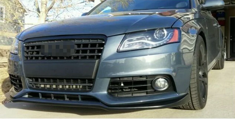 Автомобильный-Стайлинг карбоновое волокно авто передний бампер для губ спойлер подбородок разветвители для Audi A4 B8 стандартный бампер 2009-2012