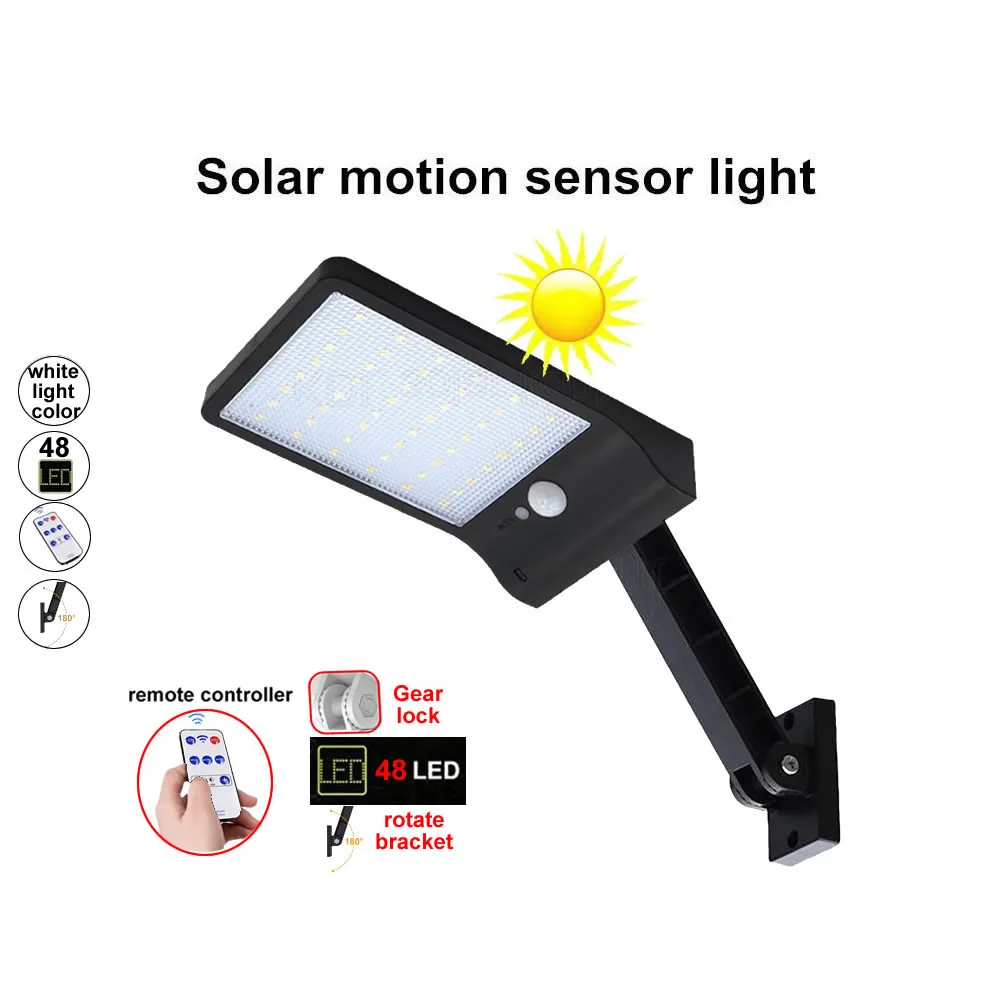

48 LED Outdoor Solar Power Lamp Motion Sensor Light Garden Security telligent Lightdependent Control for