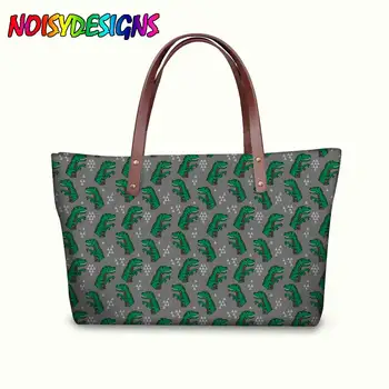 

Green Grey Dinosaurs Bags for Women Luxury Designer Female Cross-body Bags Casual Ladies Shoulder Bag mochila escolar Tote Bag