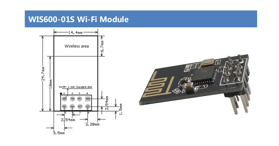 WAVGAT WIS600 W600 обновленная версия совместима с ESP-01 ESP8266 серийный wifi беспроводной модуль беспроводной приемопередатчик ESP-01W