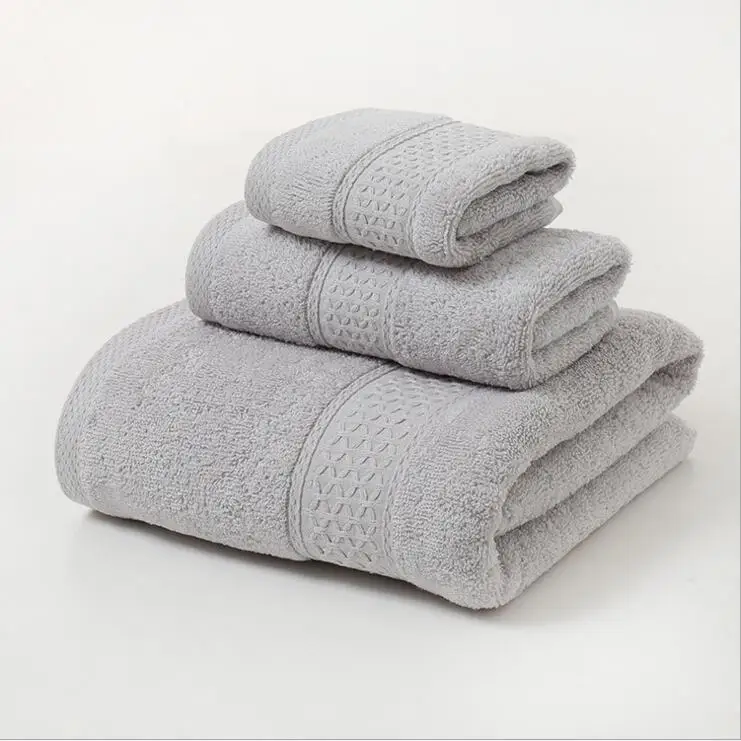 Набор полотенец из чистого хлопка, банное полотенце, квадратное полотенце, 3 шт. в наборе, товары для дома