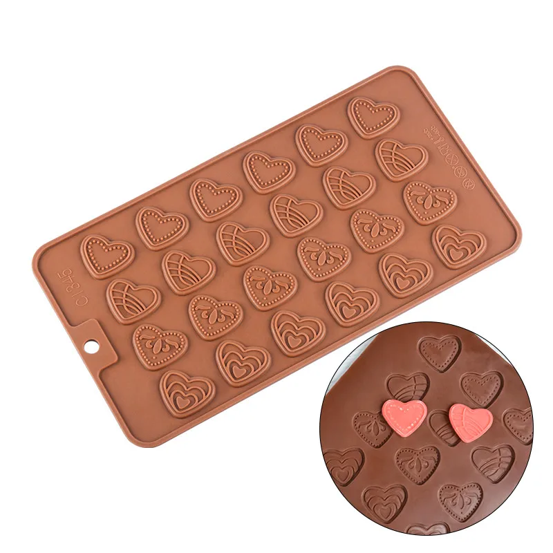 Chocolate Mold Cute Love Heart Model Personality FDA Dessert Candy Molds Ice Microwave Safe Cake Tools Decoration | Дом и сад