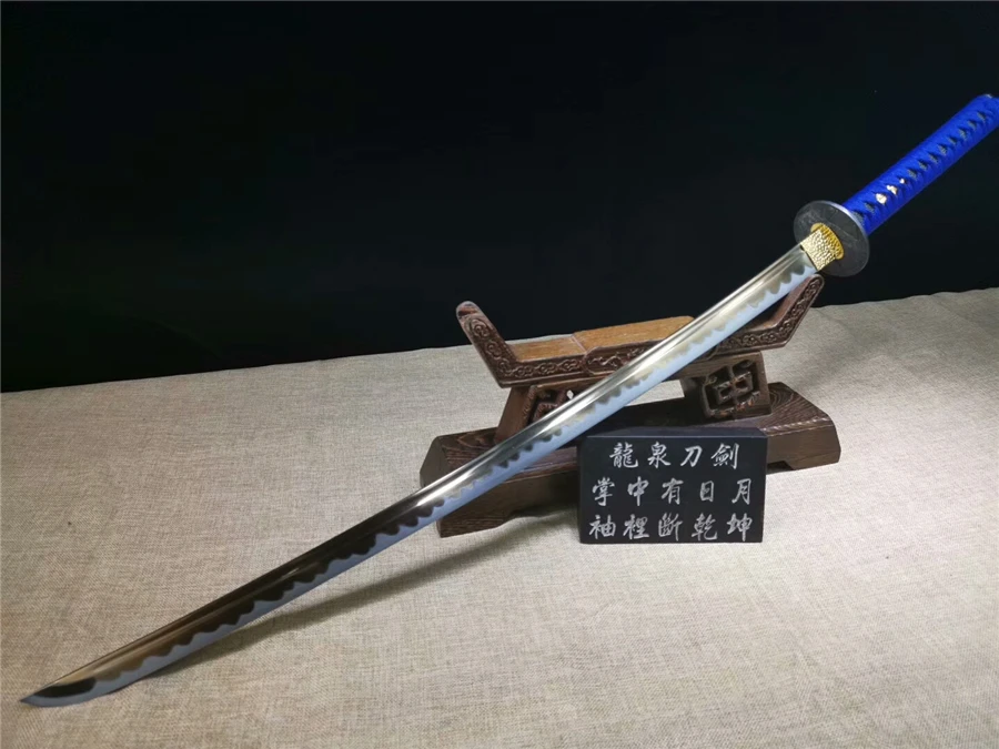Handmade Japanese Samurai Sword Samurai Katana Sharp 1095 High Manganses Steel Blade Full Tang Wood Sheath