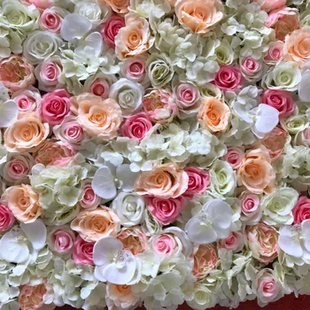 

2018 May New Design 4pcs/lot ivory champagne pink mixture flower backdrop flower wall wedding event decoration