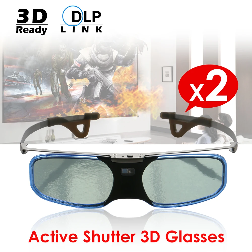96 144HZ USB Rechargeable 3D Active Shutter Glasses For Panasonic