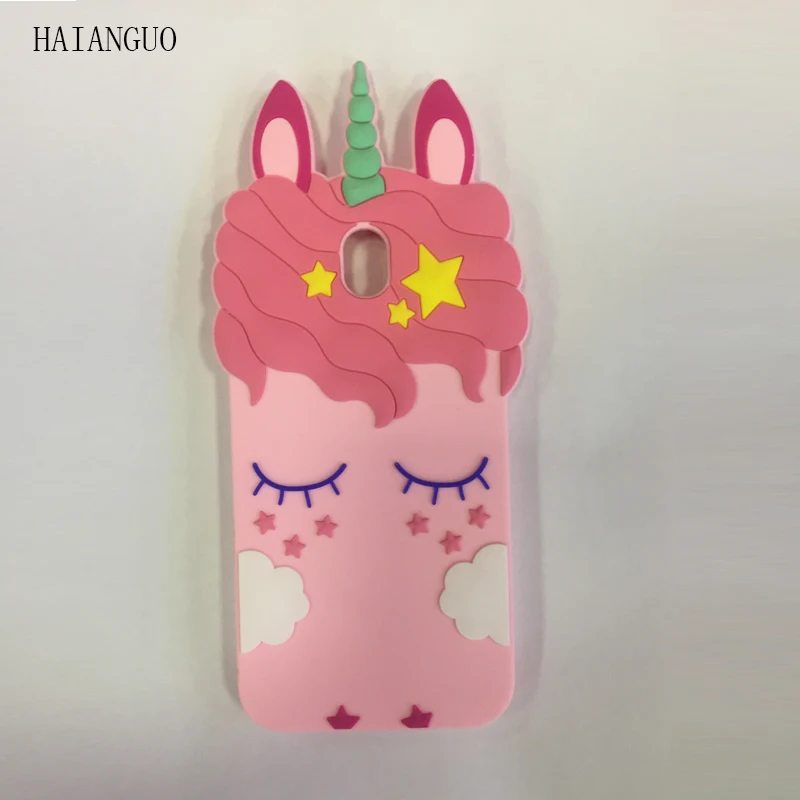 HAIANGUO For Samsung Galaxy J3 J5 J7 pro 2017 EU J530 J730 Unicorn phone Cases Cute Cartoon Eyelashes horse Soft back cover case |