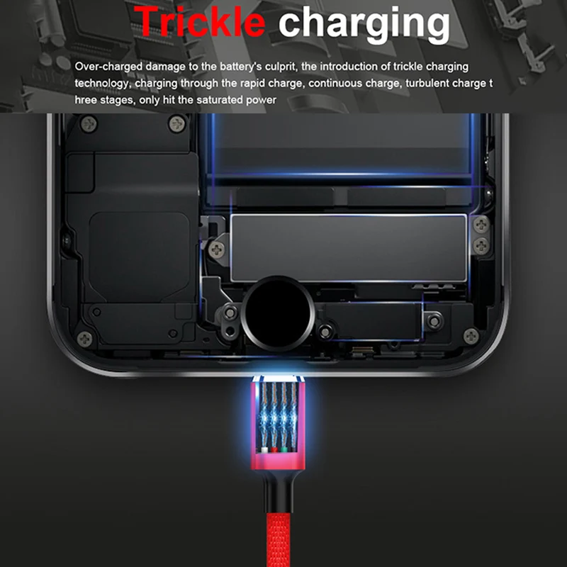 ! ACCEZZ USB кабель для зарядки iPhone X 7 8 6 Plus 3 в 1 Micro Type C Samsung Xiaomi 5 Быстрая линия зарядного