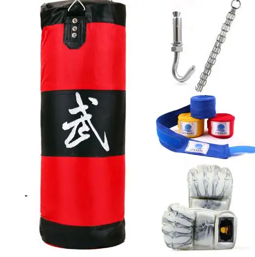 

60CM for Child Boxing Sandbags Striking Drop Hollow Empty Sand Bag With Chain Martial Art Training Punch Target Mixed Color