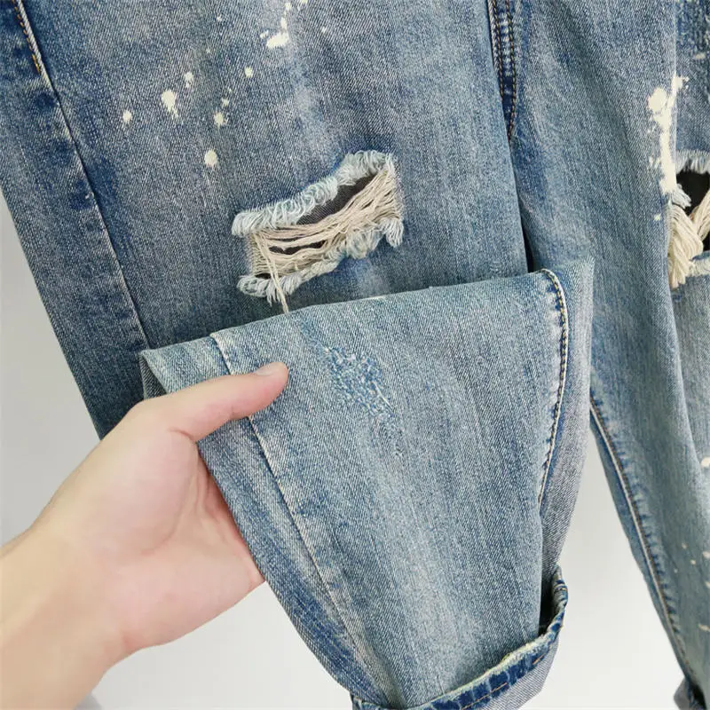 5XL Boyfriend Jeans For Women Denim Harem Pants Vintage Loose Plus Size Ripped Jeans Femme Streetwear High Waist Mom Jeans Q1498