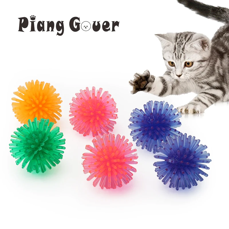 dog toys for puppies 10PCS/LOT PVC Soft Thorn Ball Cat Toys Colorful Small Ball Cats Pet Toys shark dog toy