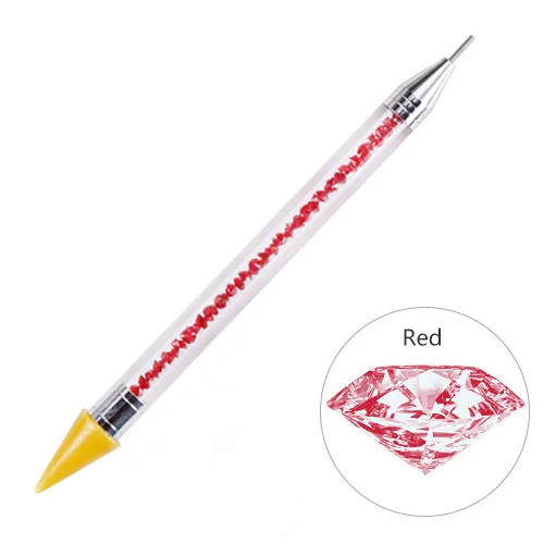 Высокое качество, Кристальный карандаш, стразы с плоской задней поверхностью, инструменты для самостоятельного изготовления бусин, шпильки, палочки для одежды, алмазные палочки, er B1145 - Цвет: 1pc Red Pencil
