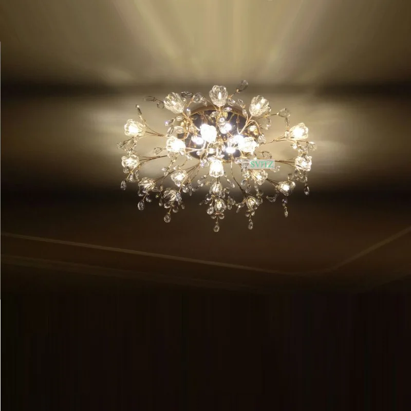 Потолочная люстра светодиодная кристаллическая 7/13/16|living room lights|room lightroom lighting design |