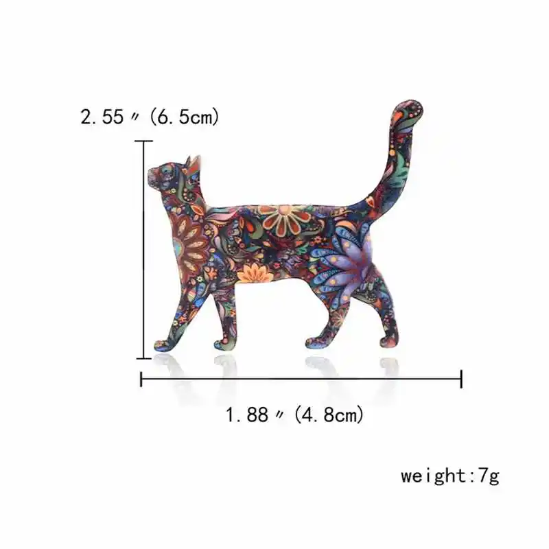 Ходячие кошки животные Акриловые броши аксессуары украшения для костюмов булавки прекрасный великолепный котенок Сексуальная киска для детей BC17Y051M2