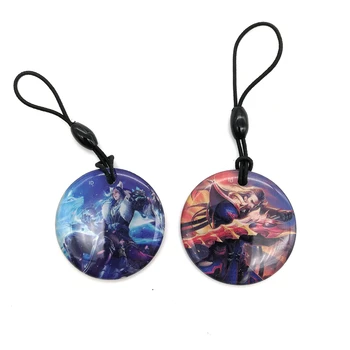 

1Pcs/lot 13.56Mhz Rewritable UID Changeable S50 NFC Card Cartoon Keyfob Badge RFID Key Fob Token Tag Chinese magic 1K Back Door