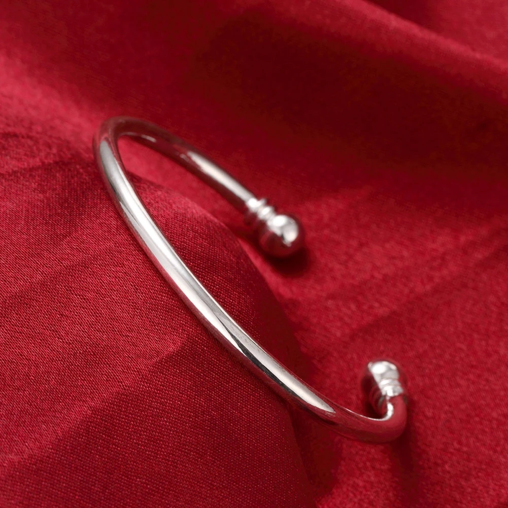 Top Quality Wholesale Silver Plated Bangle,Wedding Jewelry Accessories,Men Lacoste Fashion Round Shape Silver Bracelet