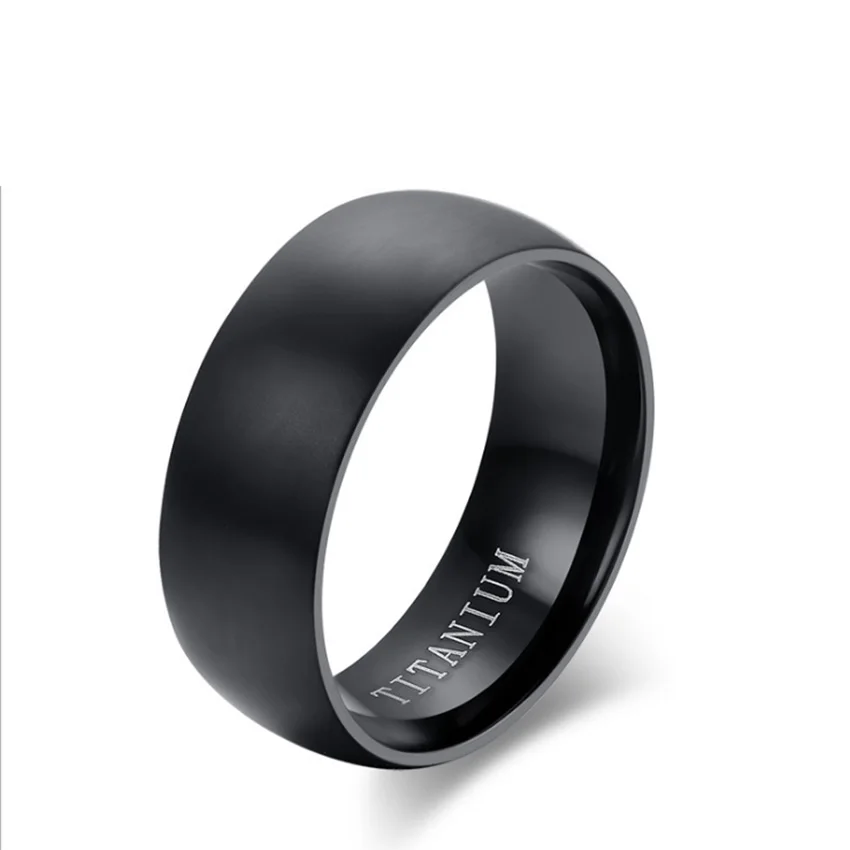Fashion Men Titanium Ring High Quality Black Titanium Wedding Rings For