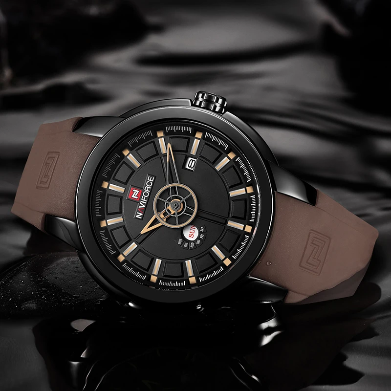 Мужские s часы Топ люксовый бренд NAVIFORCE мужские уникальные спортивные кварцевые с