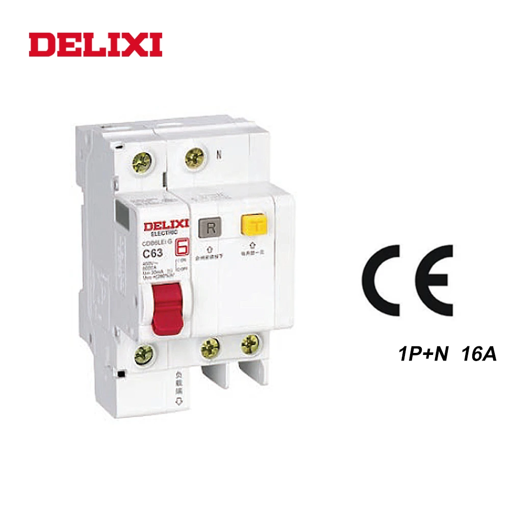 DELIXI RCBO CDB6iLE 1P N 230 В AC 10 16 20 25 32A 6KA мини-автоматический выключатель от перегрузки защита от короткого протекания