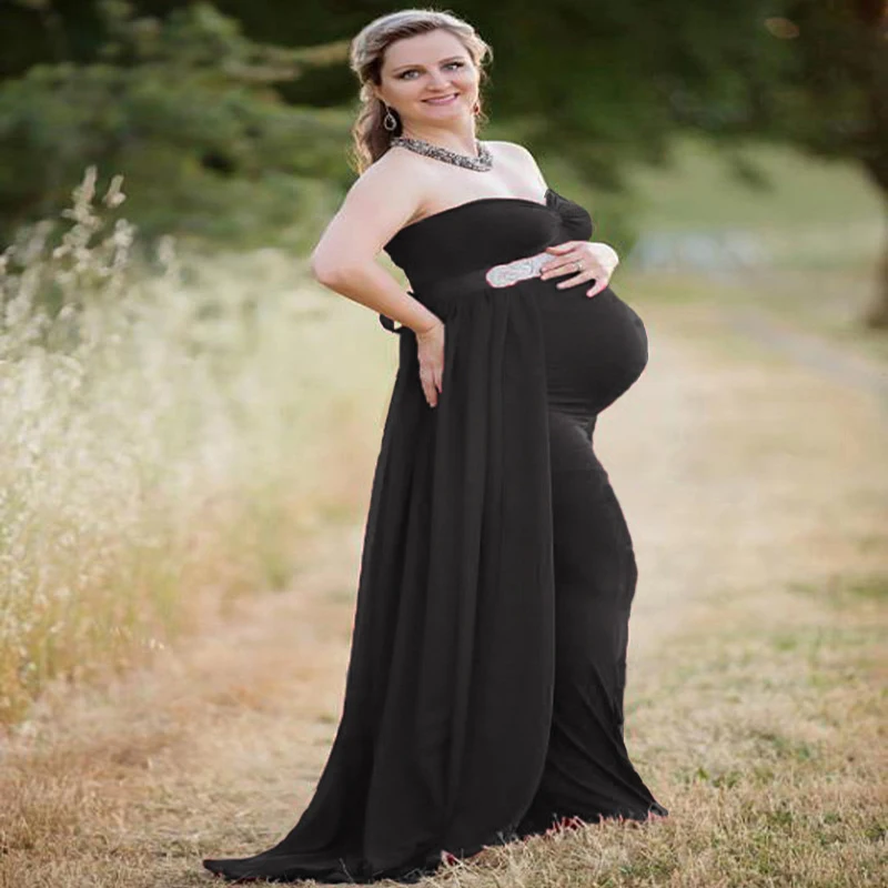 2019 Shoulderless Maternity Dresses For Photo Shoot Maternity Photography Props Pregnancy Dresses For Pregnant Women Clothes