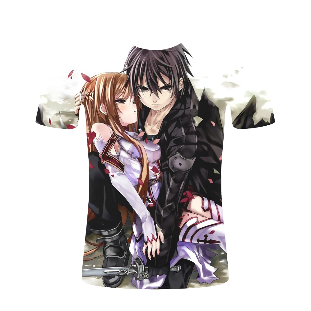 

Brand clothing 2019 summer New Fashion 3D T-shirt Anime Sword Art Online men's T-shirts SAO t shirt Women Men Casual tee shirt