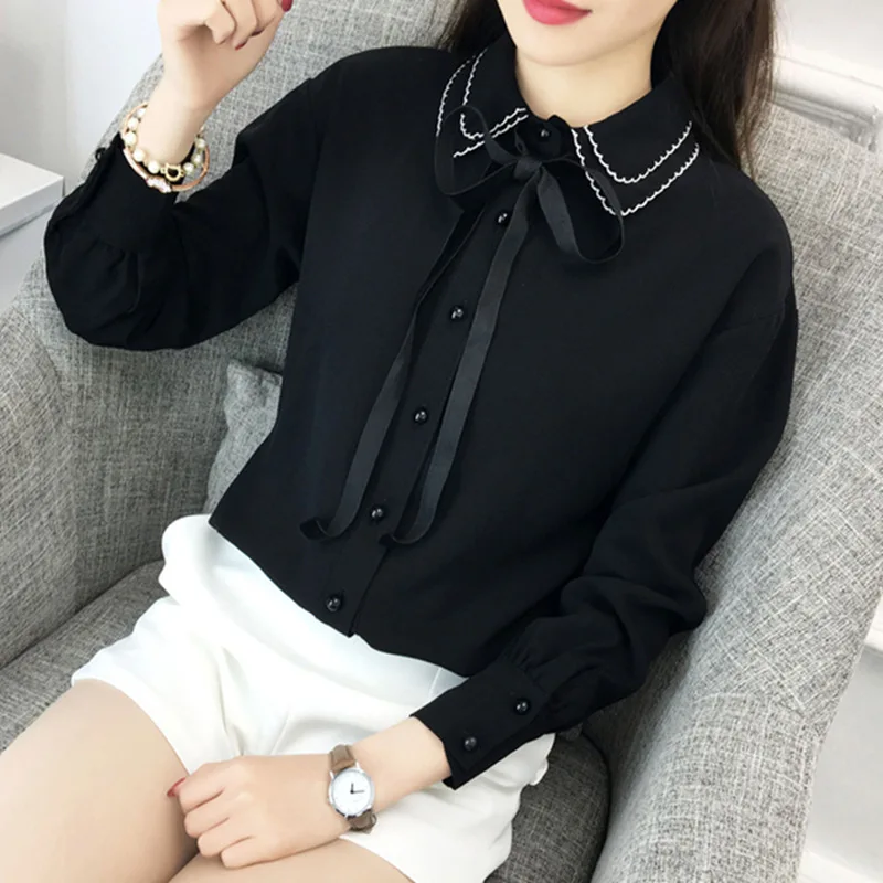 Najtaniej 2017 W Nowym Stylu Lady Białe Koszule Formalne Szyfonowa Bluzka Pracuj clothing bluzka koreański kobiety urząd pracy wear panie ol topy koszule