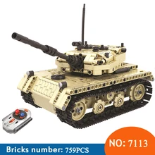 Winner 7113 759pcs Technic Military Remote Control font b RC b font Tank Electric Building Blocks