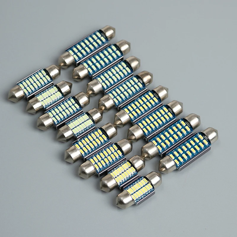 

2Pcs Canbus Led Festoon 31mm 36mm 39mm 42mm SV8,5 C10W C5W Led 3014 SMD 12V Lamp Lighting Car Dome Bulb
