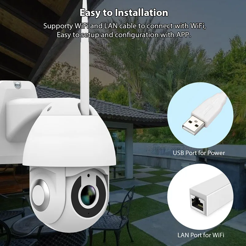 RorainT Wifi наружная ip камера Водонепроницаемая IP66Two way аудио монитор 720P/1080P HD