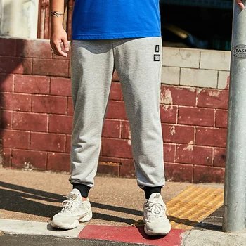 

2019 Summer Men's Double Black Standard Decoration Nine Point Pants Casual Sports Feet Loose Beam Pants 1-6XL Code