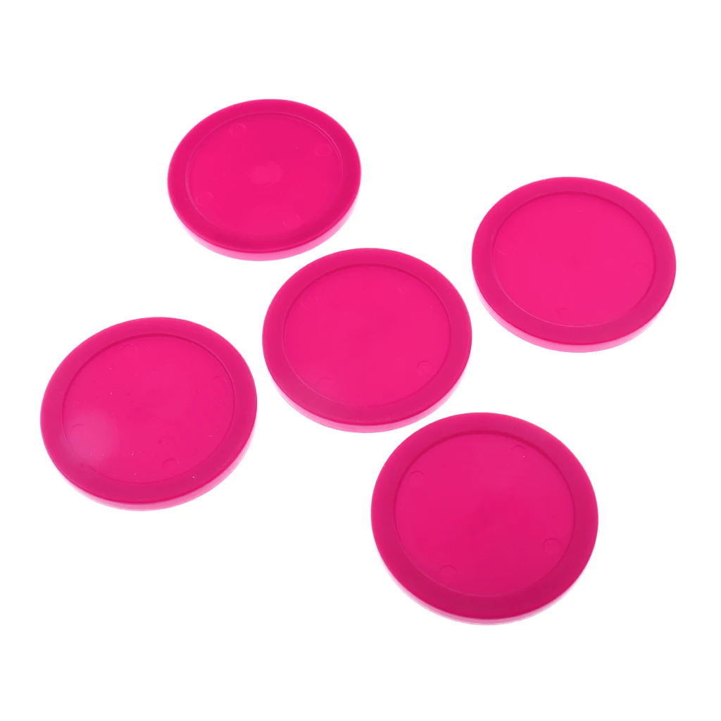 5 Pieces 62mm Durable Plastic Air Hockey Pucks Choice of Colors Entertainment Table Game Standard Air Hockey Pucks Accessories