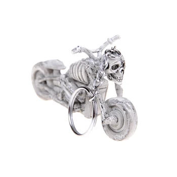 

1pc Skull Motorcycle Toy Gift Skull Keychain Vintage Rubber Devil Death Monster Pirate Trinket Motor Car Toy