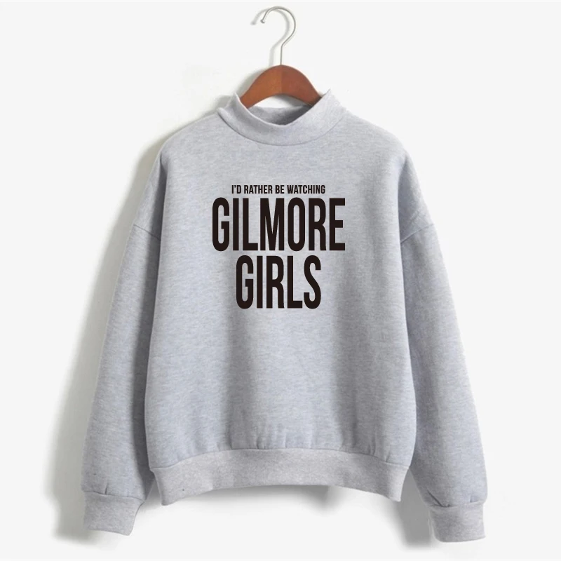 Осенне-зимняя одежда, толстовка с капюшоном и надписью Gilmore, толстовка из плотного флиса с принтом для девочек, женский свободный пуловер с капюшоном harajuku Moletom