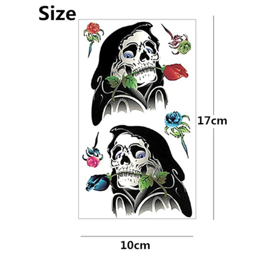 Nu TATY Death God Valentine временная татуировка боди арт флэш стикер татуировки s 17*10 см