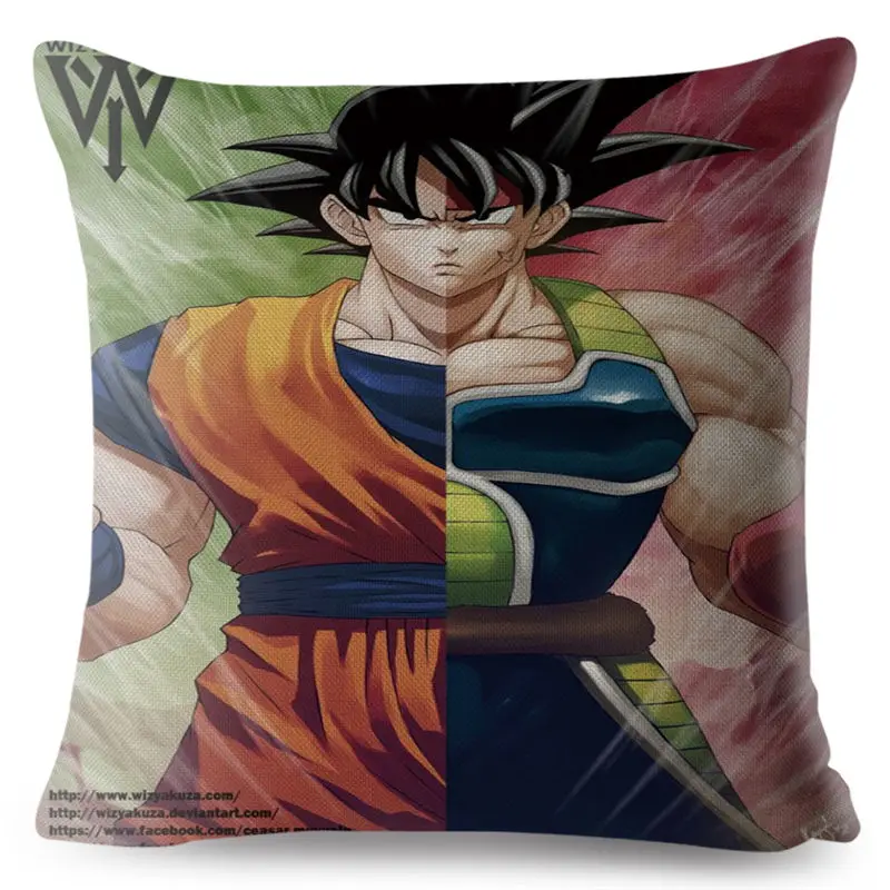 Dragon Ball Vegeta синий Гоку черный Чехол на подушку домашний декор чехол для подушки с мультяшным принтом японские подушки с аниме чехол для дивана 45*45 см - Цвет: 2