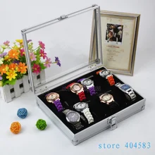 12-часы с сетчатым узором коробка для демонстрации шкатулка для браслетов настольная Витрина Чехол для хранения EVA внутренний