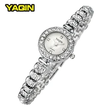 Chaude Marque YAQIN Minimaliste Mince Strass Bande Dame Relogios Femininos Japon Mouvement Quartz Montre De Mode Marque Femmes Montres