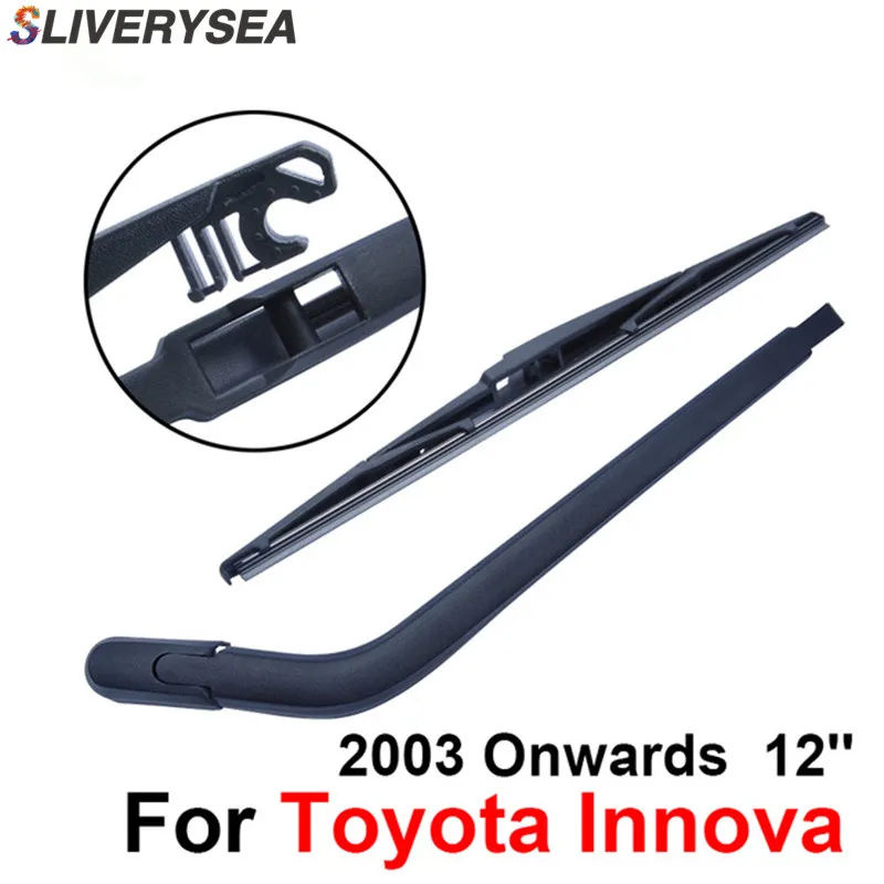 

SLIVERYSEA Rear Windscreen Wiper and Arm For Toyota Innova 2003 Onwards 12'' 4 door SUV High Quality Iso9000 Natural Rubber
