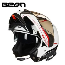 Frete grátis 1 pcs Bicicleta Da Rua Da Motocicleta Bluetooth Capacete Dupla Viseira Virar Para Cima De Corrida De Motocross Dot Rosto Cheio Capacetes de Moto
