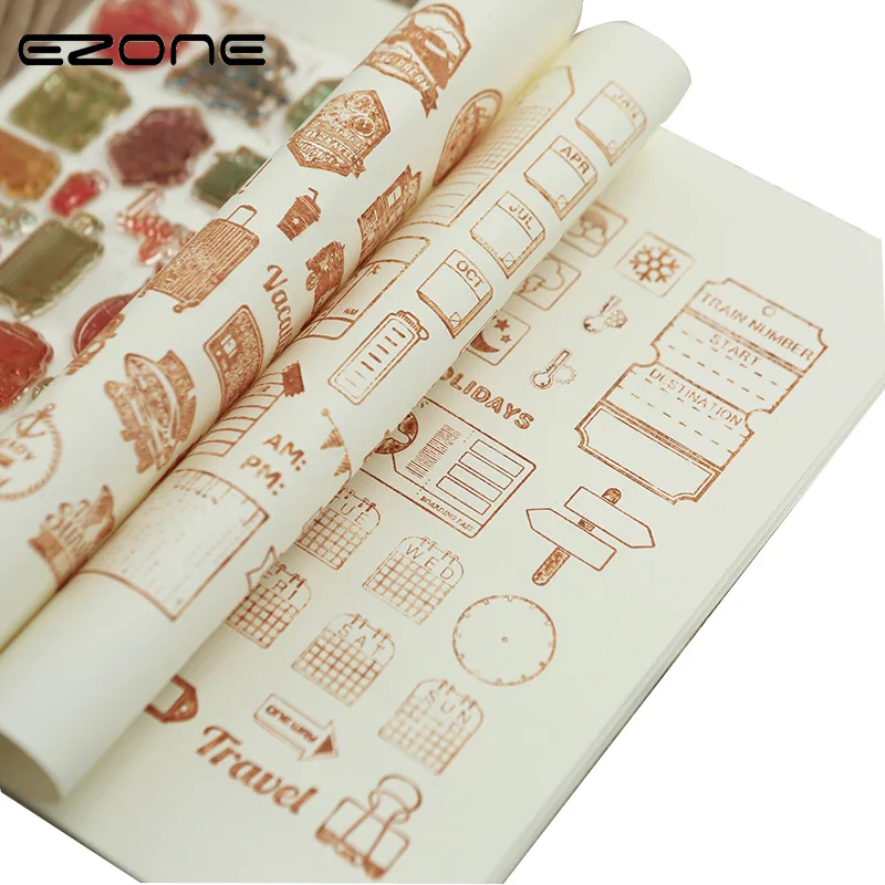

EZONE 1PC Badge DIY Album Craft Scrapbooking Colorful Graffiti Picture Design Transparent Silicone Stamp Seal Decoration Supply