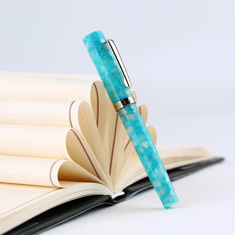 

Moonman N2 Mini Resin Acrylic Sky Blue Fountain Pen Pocket Short Ink Pen Fashion Gift Set Extra Fine/ Fine 0.38/0.5mm for Office