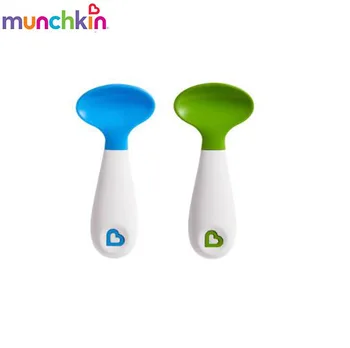 

2Pcs Baby Feeding Spoon Explore Nature Soft Material Comfortable Easy For Babies To Eat Exercise Used By Both Right Left Hands